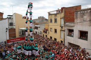 Els Castellers de Vilafranca a l'actuació de la Bisbal el 2010